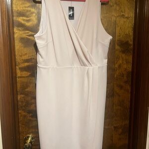 Express Blush Draped Midi Dress